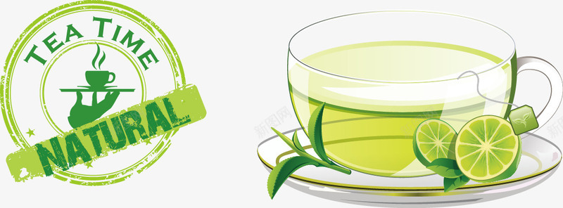 手绘柠檬茶png免抠素材_新图网 https://ixintu.com 手绘 柠檬茶 标签 玻璃茶具 透明茶具