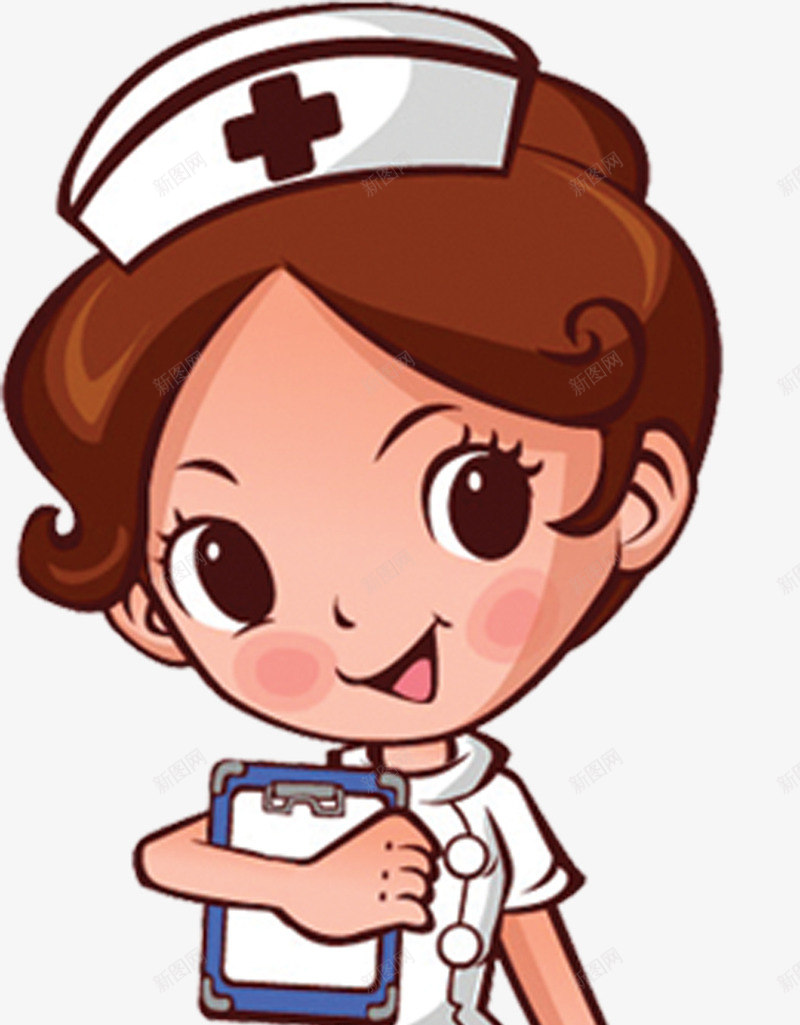 手绘卡通护士头像png免抠素材_新图网 https://ixintu.com 卡通 头像 护士