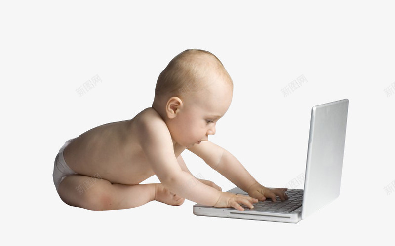 玩电脑宝宝png免抠素材_新图网 https://ixintu.com 宝宝 爬电脑 爬行宝宝 玩耍 电脑