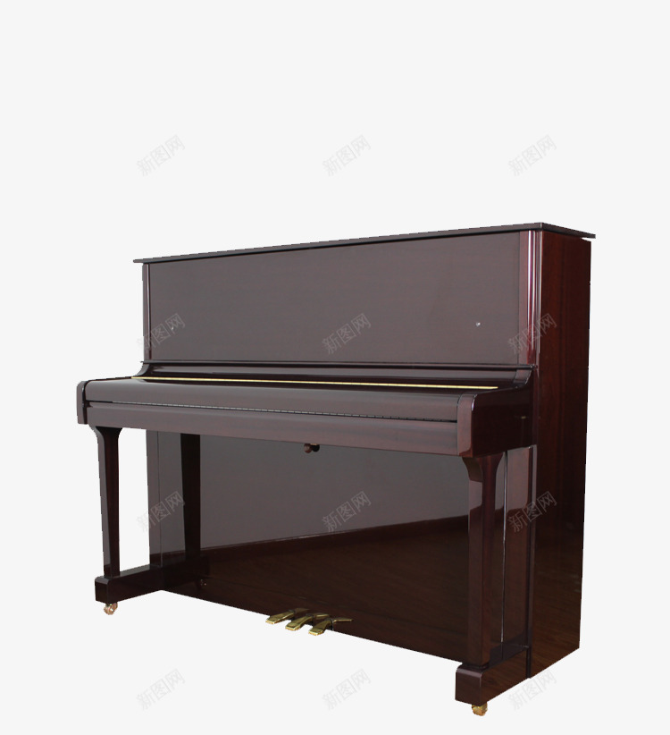 棕色钢琴png免抠素材_新图网 https://ixintu.com 优雅 星海钢琴 棕色立式 现代乐器