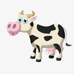 小清新奶牛卡通可爱小动物装饰动物头像高清图片