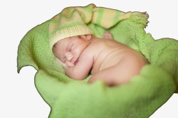 宝宝包巾毯子熟睡的小孩高清图片
