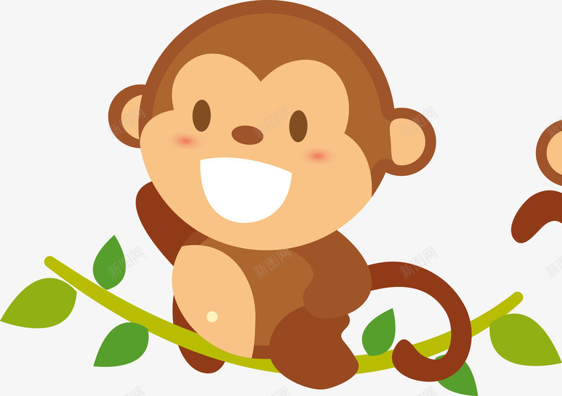 卡通猴宝宝玩耍png免抠素材_新图网 https://ixintu.com 动物 卡通猴子 猴仔 猴子 猴宝宝
