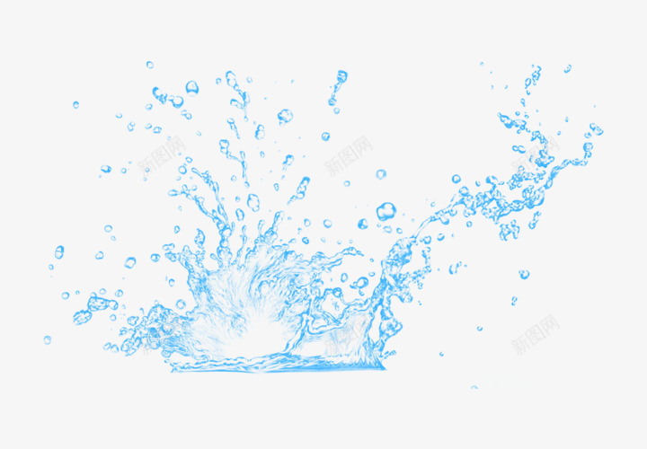 现代蓝色水溅效果png免抠素材_新图网 https://ixintu.com 水 水溅 水质 泼洒 蓝色