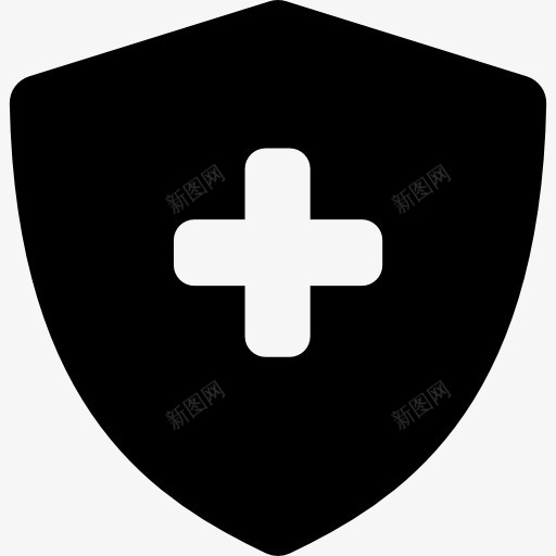 盾与医院符号图标png_新图网 https://ixintu.com 健康 医院 武器 盾牌
