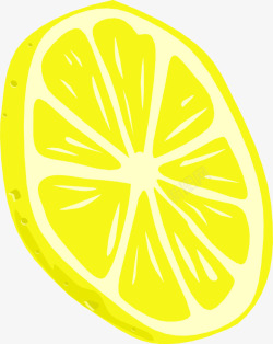黄色柠檬片素材