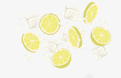 黄色冰柠檬元素矢量图素材
