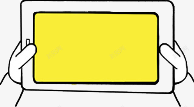 手绘手拿手机图png免抠素材_新图网 https://ixintu.com 卡通手绘 手拿手机 手指 智能设备 水彩 电子设备 黄色