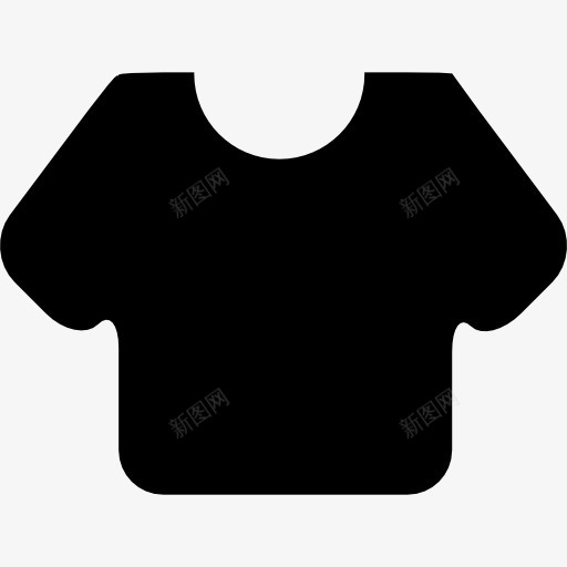 黑色的T恤图标png_新图网 https://ixintu.com 剪影 时尚 服装 短袖 衬衫 身体