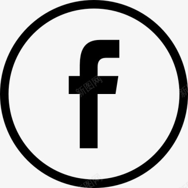 脸谱网标志的圆形按钮概述社会符号图标图标