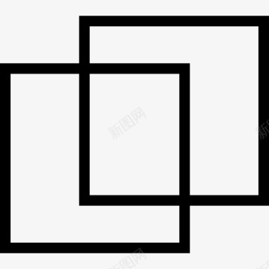 界面的按钮符号的两个正方形轮廓图标图标