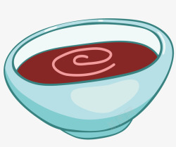 浅色波纹一碗红色的食物矢量图高清图片