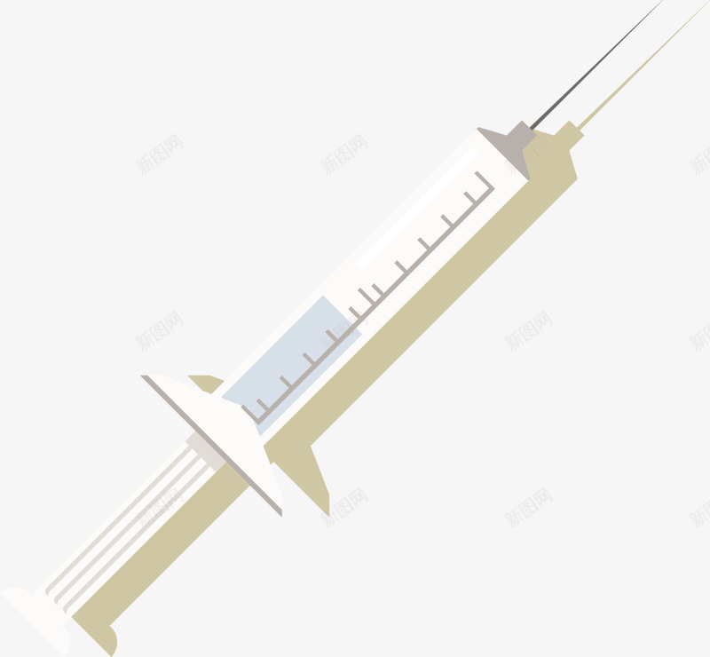 白色扁平医院针筒png免抠素材_新图网 https://ixintu.com 健康 医疗 医院 打针 治疗 装饰图案 针筒