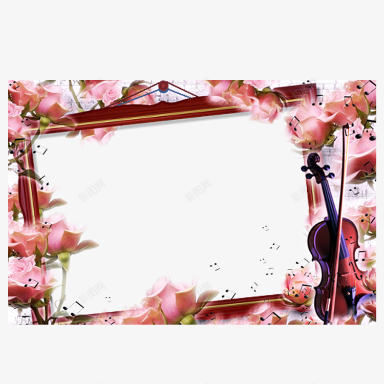 现代简约相框png免抠素材_新图网 https://ixintu.com 小提琴 现代 相框 简约 边框