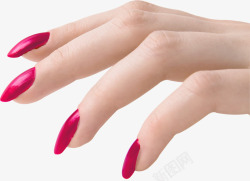 红色手指甲素材