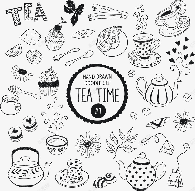 咖啡海报png免抠素材_新图网 https://ixintu.com Tea time 咖啡 咖啡店 海报设计 现代时尚 茶 茶壶 茶杯