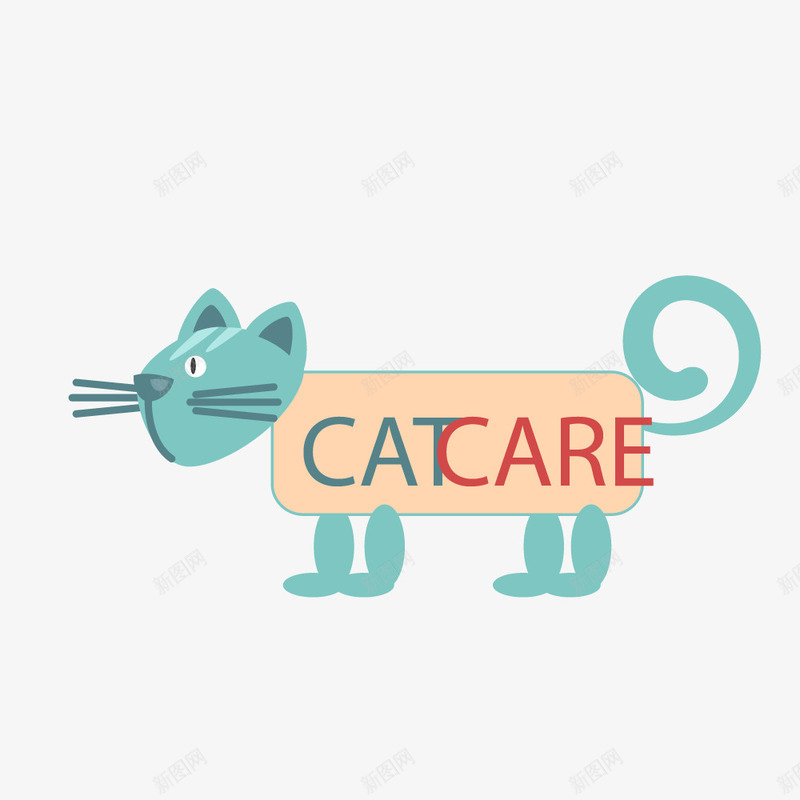 卡通小猫贴纸png免抠素材_新图网 https://ixintu.com 动物 医院 卡通 猫