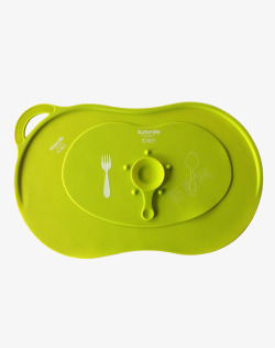 易洗宝宝防水易洗硅胶餐垫绿色高清图片
