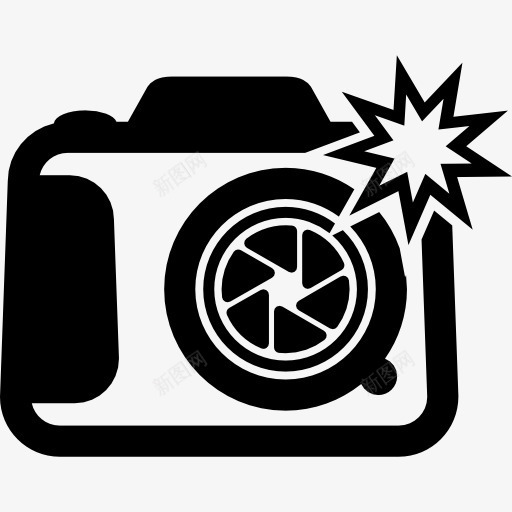 闪光灯在照相机图标png_新图网 https://ixintu.com Flash 光照 图片 工具 工具和器具 摄相机 照片的图标 照片的相机