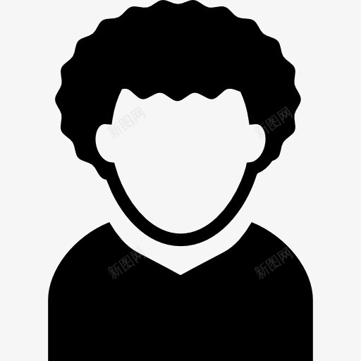 卷发的年轻人图标png_新图网 https://ixintu.com 人的头像 卷曲 卷曲的头发 年轻 男 短 轮廓化身的人 轮廓的头像