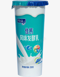 钙酸奶实物得益佳钙风味酸奶高清图片