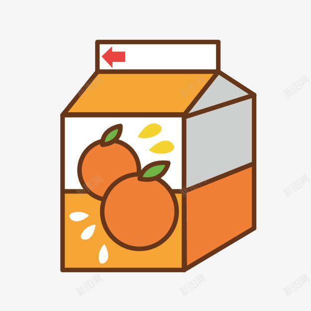 卡通橘子饮料png免抠素材_新图网 https://ixintu.com 卡通 卡通橘子饮料 橘子饮料 纸盒饮料 饮料