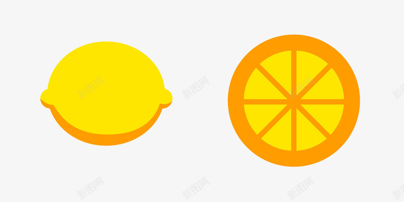 黄色卡通柠檬png免抠素材_新图网 https://ixintu.com 卡通水果 柠檬片 背景装饰 黄色柠檬