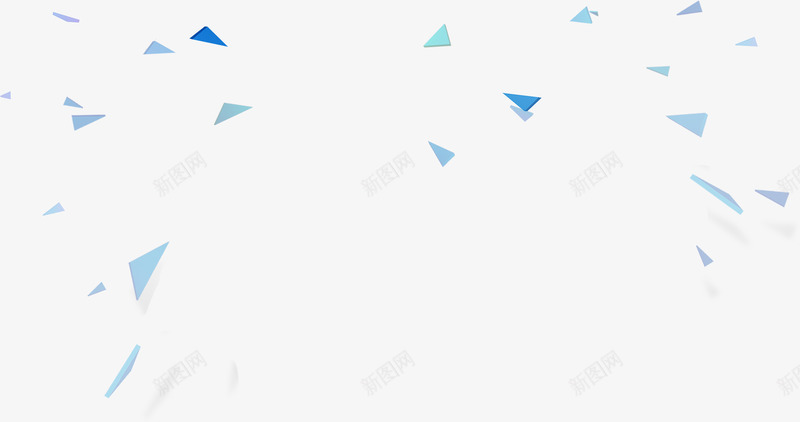 蓝色纸片png免抠素材_新图网 https://ixintu.com 三角 创意 卡通 手绘 漂浮 简图 纸片 蓝色