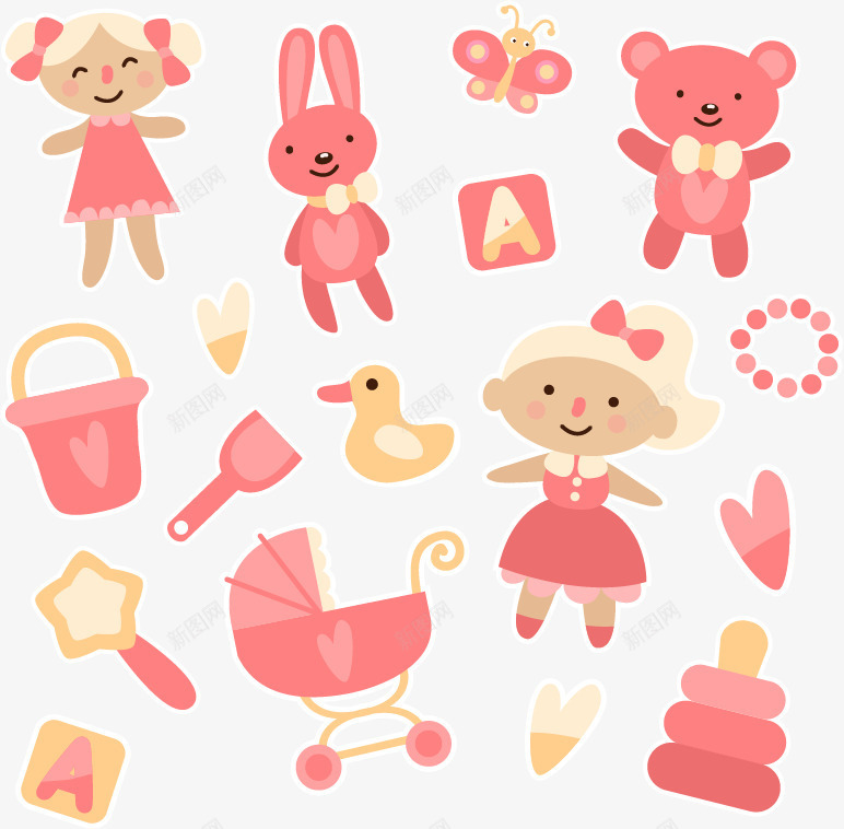 17款粉色婴儿玩具png免抠素材_新图网 https://ixintu.com 婴儿 婴儿玩具 婴儿素材 婴儿车 玩具 玩具矢量 粉色玩具