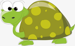 绿色卡通乌龟矢量图素材