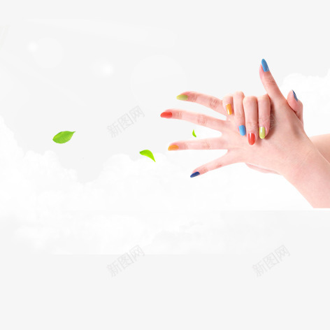 美丽是手png免抠素材_新图网 https://ixintu.com 彩色 手势 手指 指甲 装饰