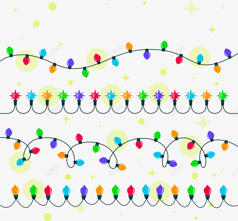 可爱彩色灯光矢量图ai免抠素材_新图网 https://ixintu.com 可爱灯光 彩色灯 彩色灯光 灯光 矢量灯光 矢量图