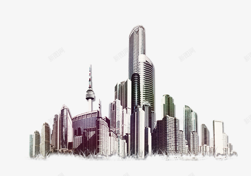 现代都市建筑png免抠素材_新图网 https://ixintu.com 建筑素材 现代都市建筑 都市建筑