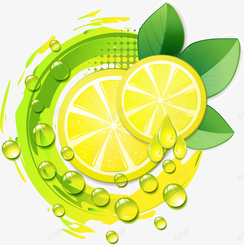 创意水果元素矢量图ai免抠素材_新图网 https://ixintu.com 创意 新鲜 柠檬 水果 缤纷 矢量图