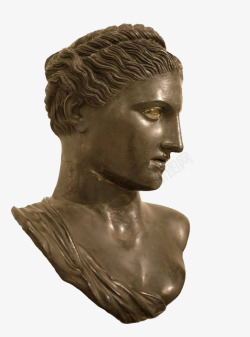 女子铜雕头像素材