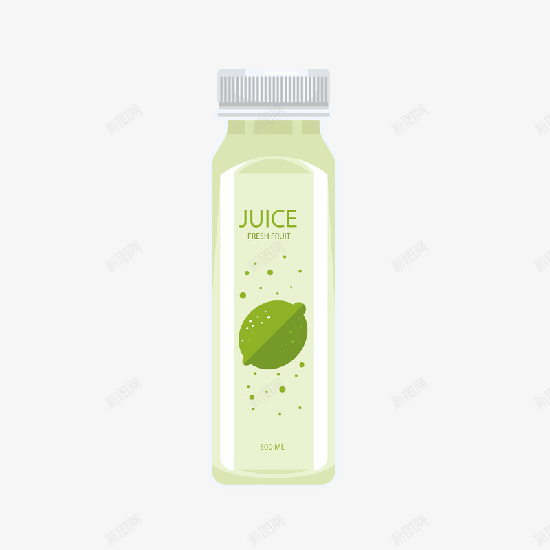 一瓶柠檬水png免抠素材_新图网 https://ixintu.com 手绘瓶子 柠檬水 水瓶 瓶子 绿色柠檬 饮料