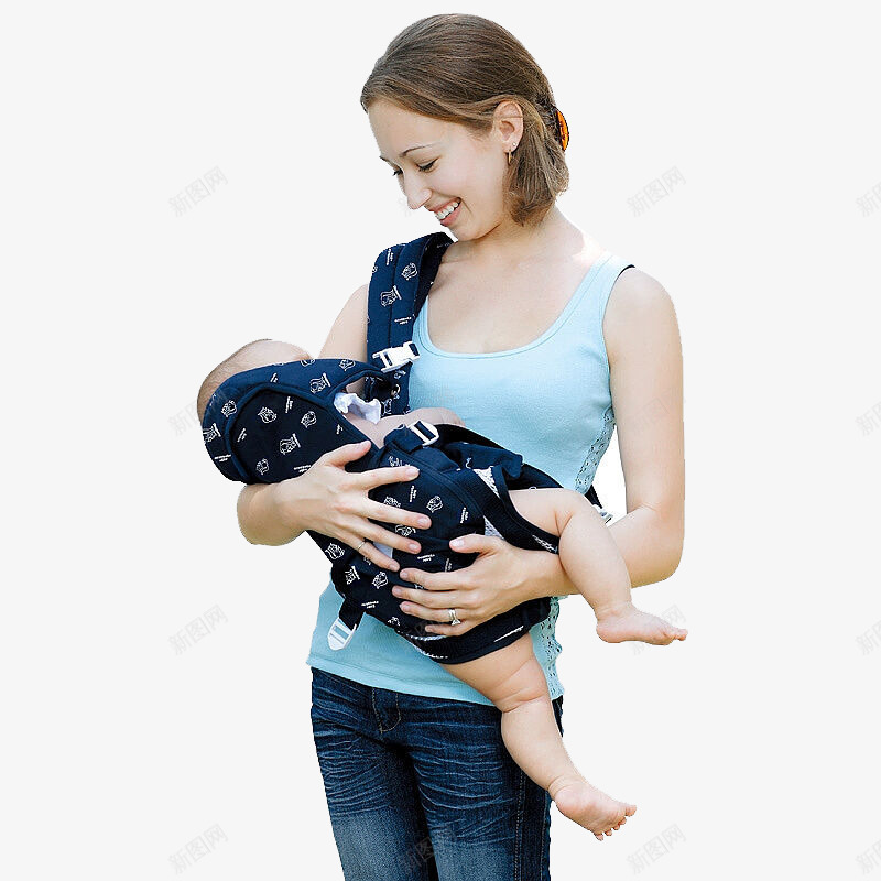 婴儿背带png免抠素材_新图网 https://ixintu.com 婴儿背带 抱凳抱带 腰凳儿童