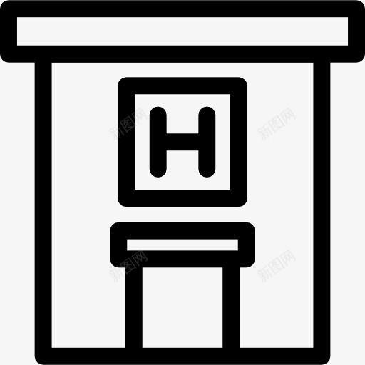 医院图标png_新图网 https://ixintu.com 保健和医疗 医疗 医疗诊所 医院 城市 建筑