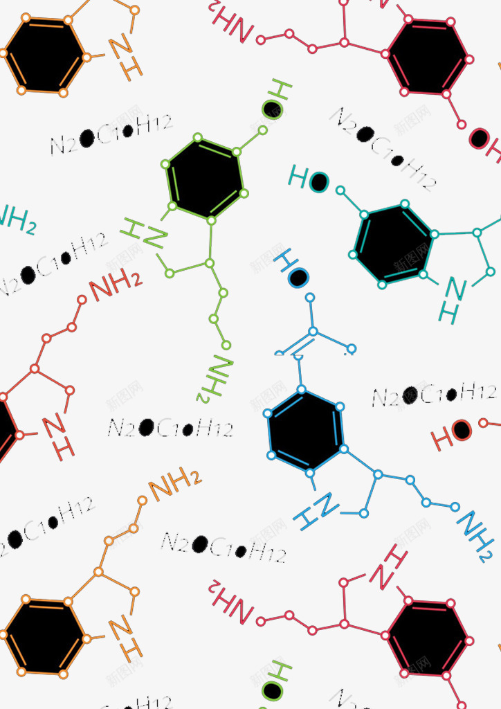 手绘化学符号png免抠素材_新图网 https://ixintu.com 创意 化学 卡通 可爱的 彩色 手绘的 现代 符号 简单