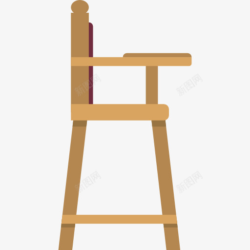 高椅图标png_新图网 https://ixintu.com 优雅 古董 喂养椅子 婴儿椅 家具 家具和家居 高椅