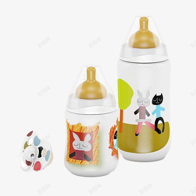 兔子图案宝宝奶瓶png免抠素材_新图网 https://ixintu.com 兔子图案 奶瓶 宝宝奶瓶 透明奶瓶
