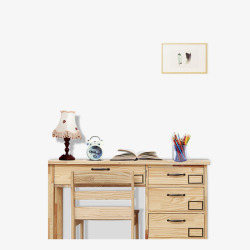 实木写字台办公桌写字台椅子家具实木图案高清图片