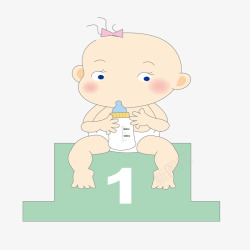光彩粉嫩大眼可爱的正在喝奶的小宝宝高清图片