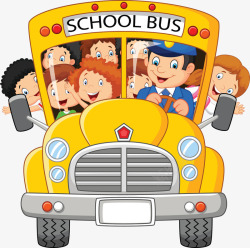 黄色孩子挤满孩子们的校车矢量图高清图片