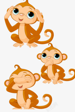 卡通猴宝宝表情图装饰素材