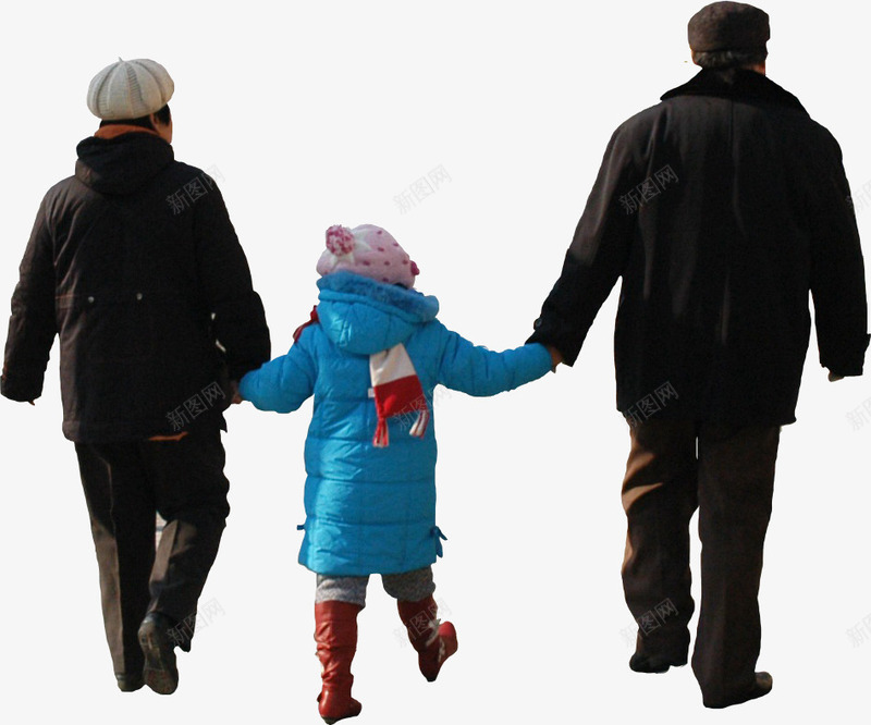 三口家庭与孩子散步png免抠素材_新图网 https://ixintu.com 孩子 家庭 散步