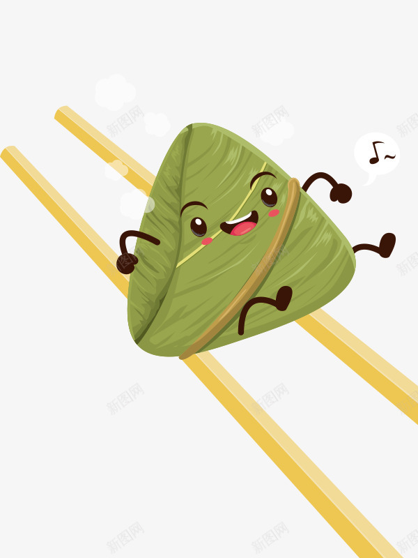 彩色创意粽子食物元素png免抠素材_新图网 https://ixintu.com 创意 卡通插画 彩色 筷子 粽子 纹理 美食 食物