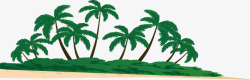 夏日植物绿色沙滩椰子树素材