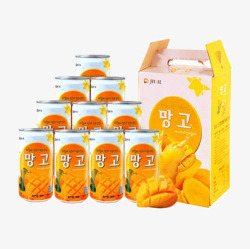 韩国果汁产品实物韩国进口芒果汁高清图片