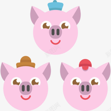 三只小猪图标图标